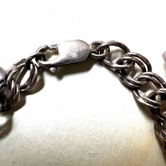 Sterling silver colorful beaded bracelet - Picture 6 of 7